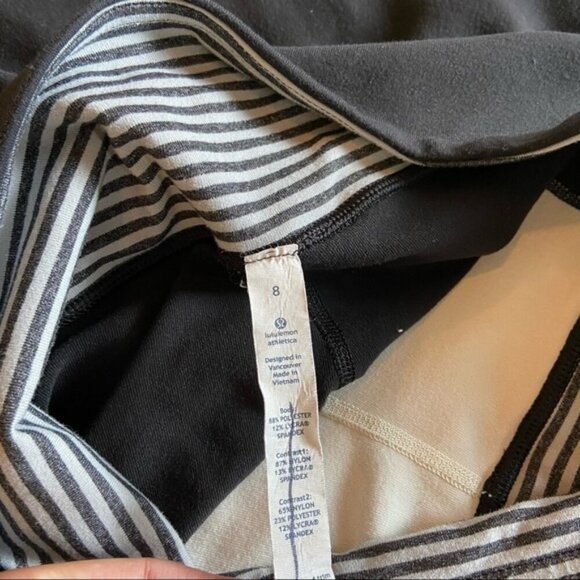 Lululemon Wunder Under Pant *Colour Blocked white and black size 8 - Picture 5 of 5